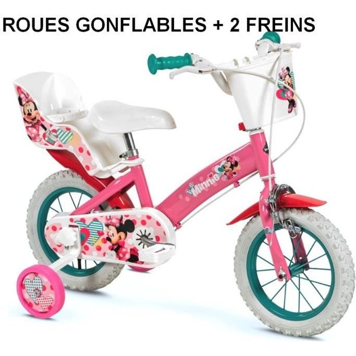 Velo 12 pouces Minnie 3/5 ans Stabilisateur NEW