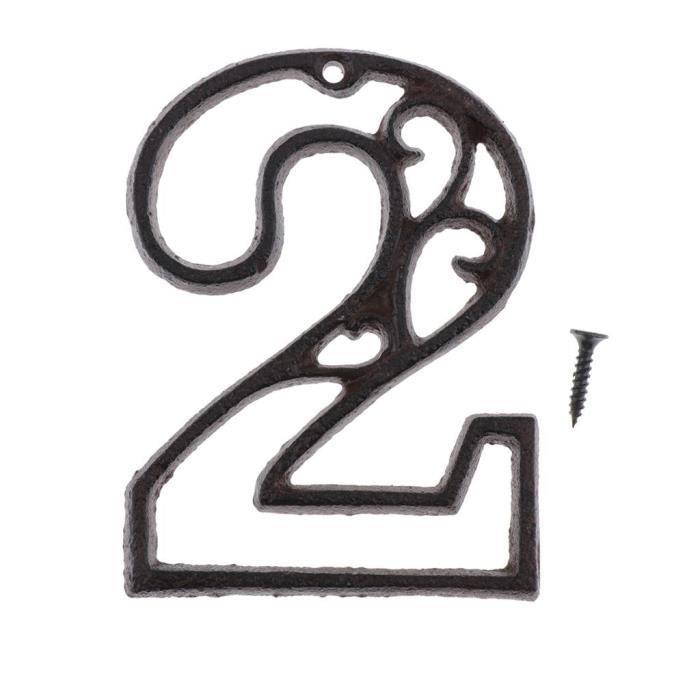 Fonte Maison Rue Numéro 3 Plaque En Forme Porte Porte Montage Mural Étiquette De Signe D'entrée