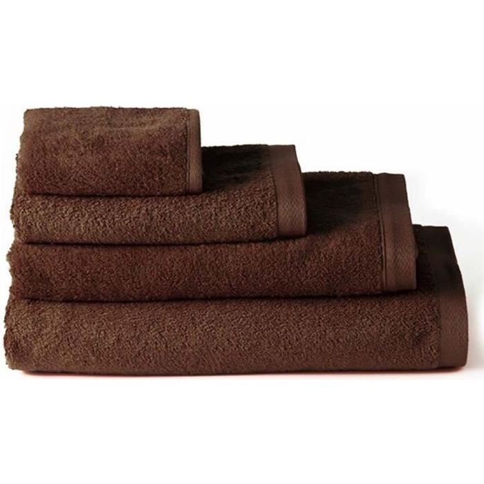Salle De Bain Serviette De Toilette En Coton Marron Chocolat