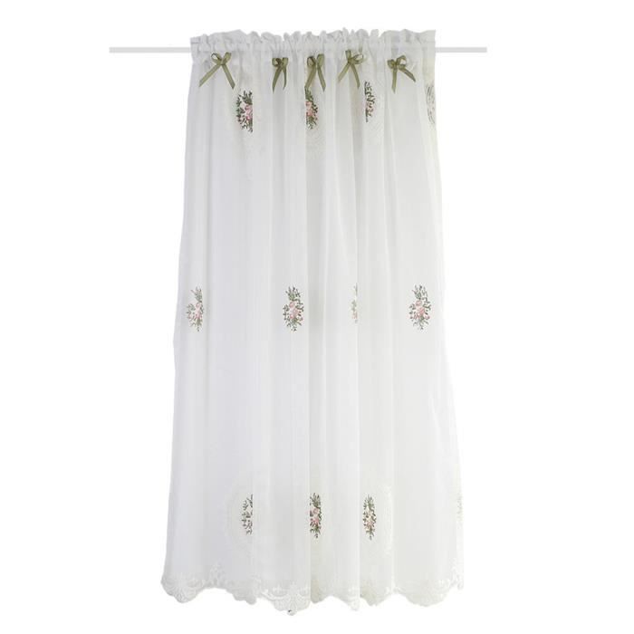 ACMHNC Rideau Court Voilage pour Petite Fenêtre Vintage Rideau Brise