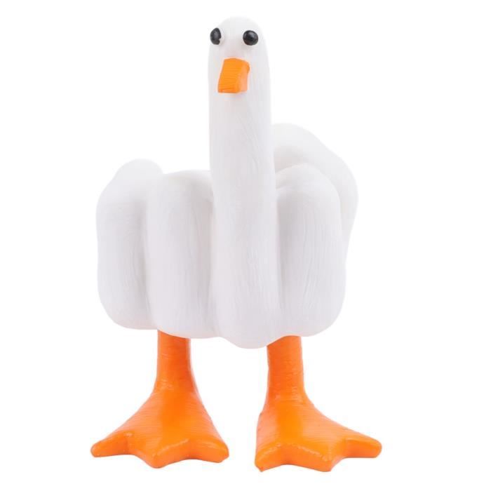 Figurine Canard Militaire En Résine Avec Doigt D'honneur | Décoration Humoristique Pour Voiture, Bureau Ou Collection - 8