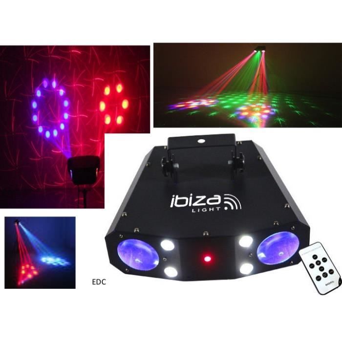 BOOMTONEDJ CYCLONE LZR - Jeu De Lumières à LED Avec Laser Vert