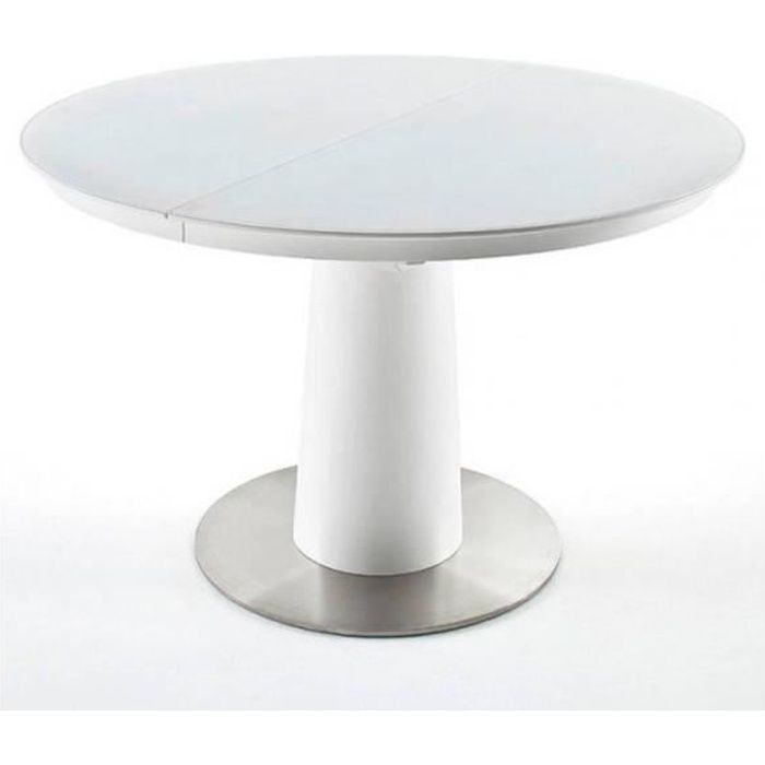 Table Ronde Extensible Laquee Blanc Achat Vente Pas Cher