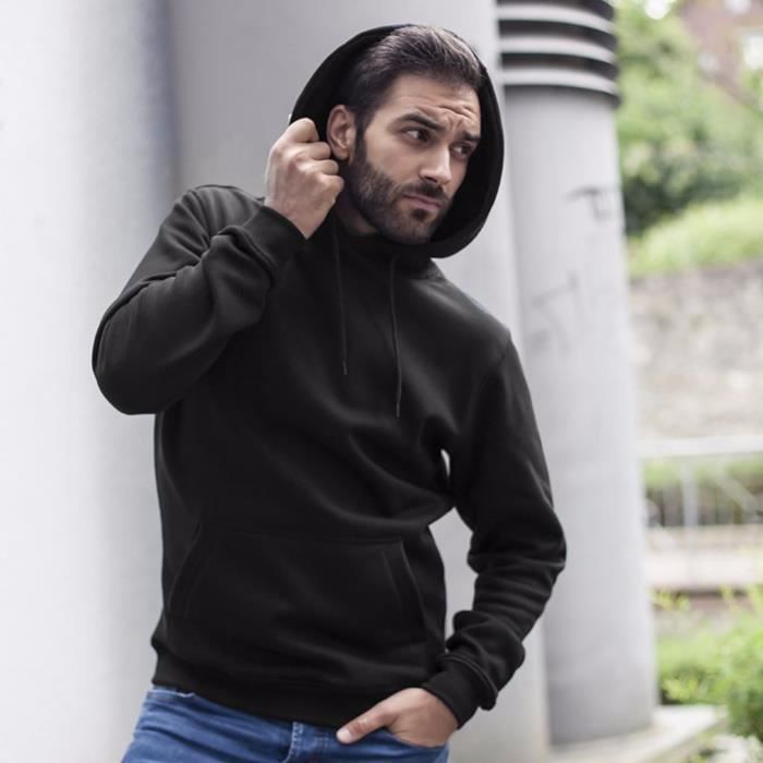 Build Your Brand Sweat a capuche Homme Noir Cdiscount Pret a Porter