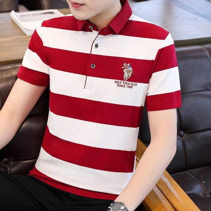 Polo Homme Manche Longue Affaires Chemise Casual Masculin Coton