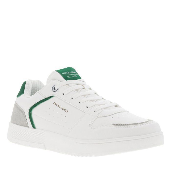 jack & jones Baskets tennis vertes à semelle  à talon plat et à lacets plats