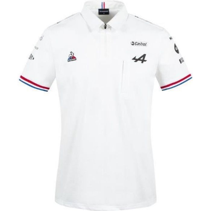 Polo à manches courtes Le Coq Sportif Alpine F1 2021/22 - blanc - S