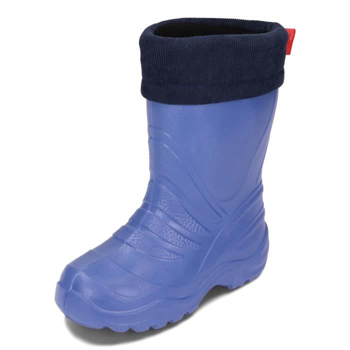 Bottes de Pluie Enfant Fille Garcon BeKiddy Doublees Impermeables Bleu 22 37 Bleu Cdiscount Chaussures