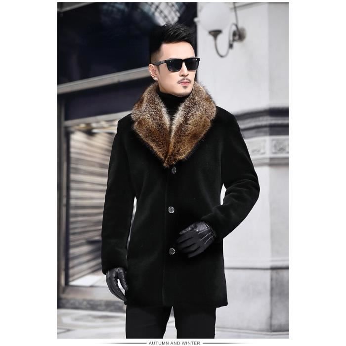 Caban sales homme laine