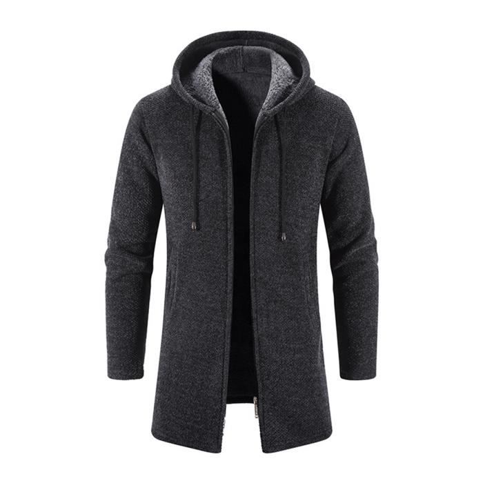 Manteau long homme on sale capuche
