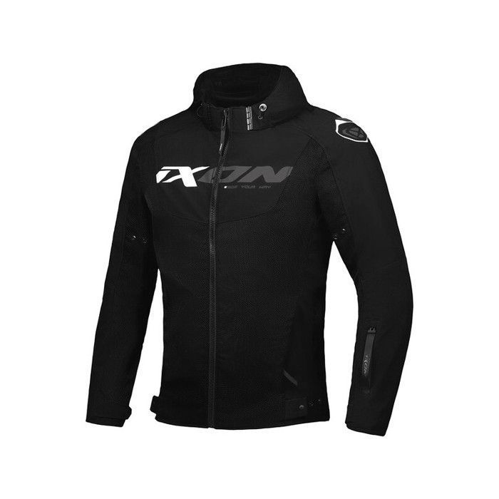 Blouson moto Ixon Fierce noir gris blanc 4XL Cdiscount Auto