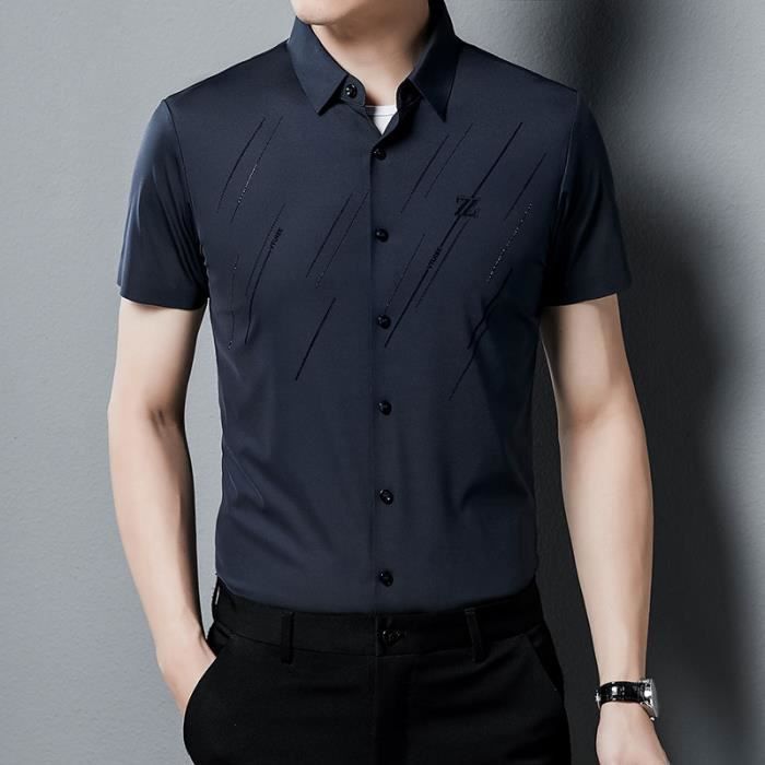 Chemise manche courte slim homme outlet