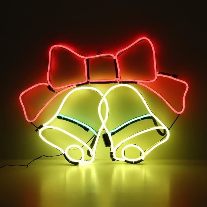 Lampe Neon Enseigne De Signe Murale Cloche De Noel Decoration