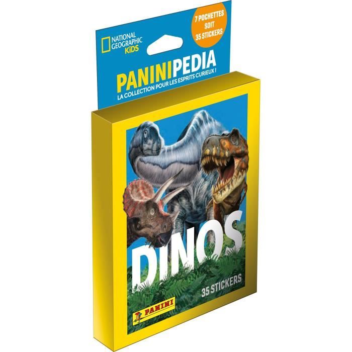 Cartes à collectionner - PANINI - DINOS NATIONAL GEOGRAPHIC KIDS - PANINIPEDIA - Blister 7 pochettes