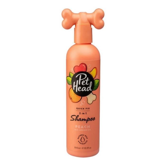 Pet Head Shampoing et après-shampoing pour Chien Quick Fix 2 en 1 - Pêche - 90413A