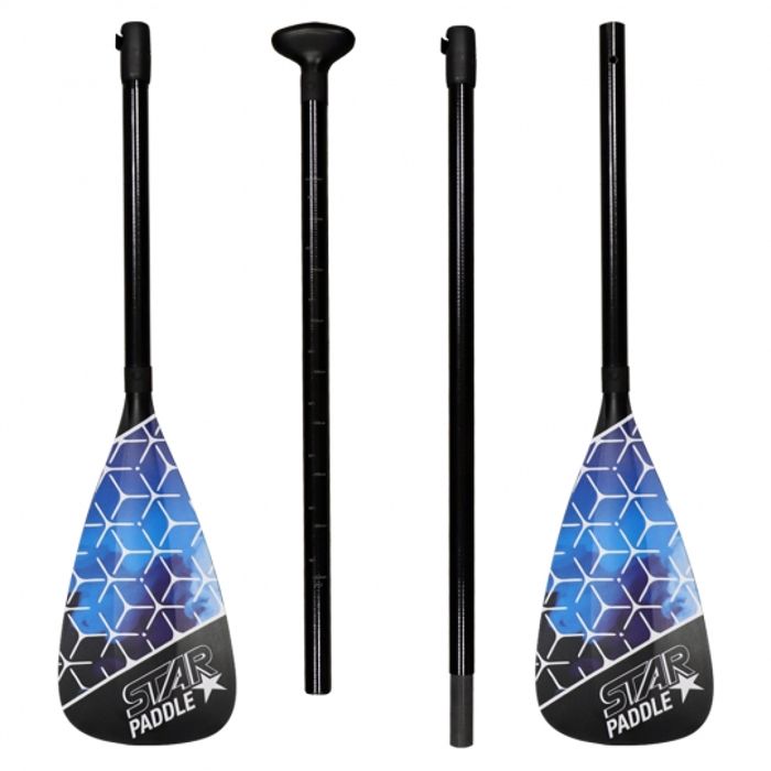 Pagaie SUP/Kayak STAR Paddle RACE Carbon 2in1 POOLSTAR 4 sections