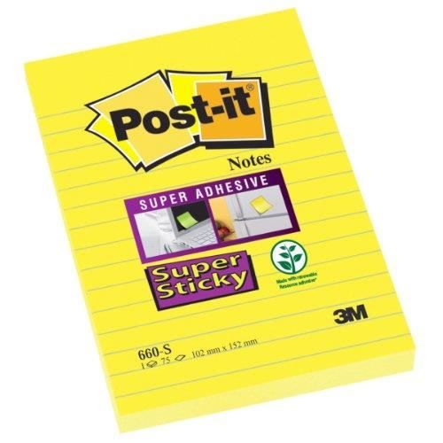 POST-IT bloc-notes Super Sticky - Jaune jonquille