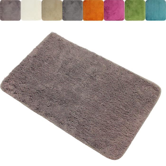 Tapis De Salle De Bain Anti Glissant 50 X 80 Cm De Proheim Couleur Taupe Achat Vente Tapis De Bain Soldes Cdiscount