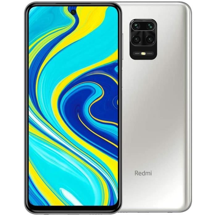 Top achat T&eacute;l&eacute;phone portable Redmi Note 9S - 64Go 48MP AI Quad Camera 6.67”FHD 5020mAh Blanc Glacier pas cher