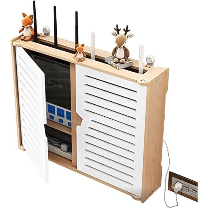 Rangement Box Internet, Boite De Rangement Pour Routeur Wifi, Blanc ...