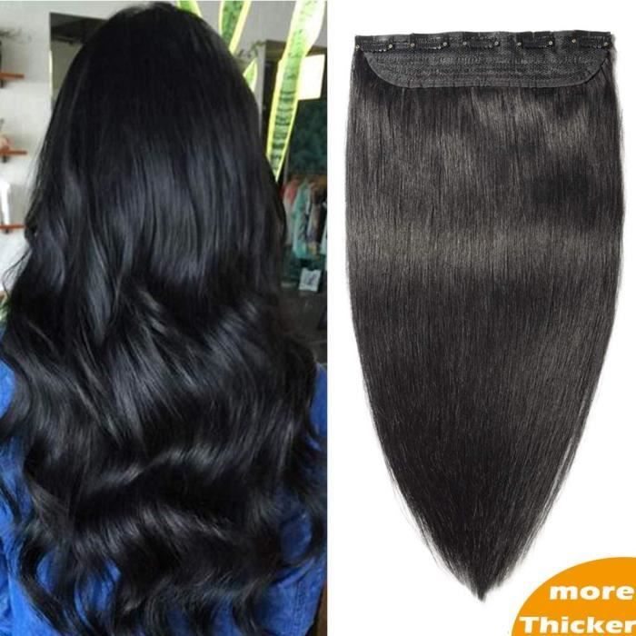 Monobande Extension Clip Naturel Rajout Cheveux Clip Naturel Lisse