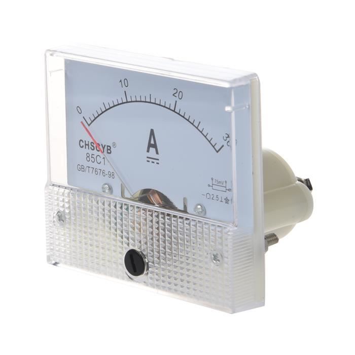 85C1 Analogique Courant metre de panneau DC 30A AMP Amperemetre