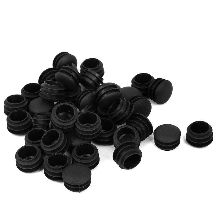 20 Pièces Cache Plastique Noir 14 Mm - Embouts Pour Tubes De Chaise - Marque Uxcell