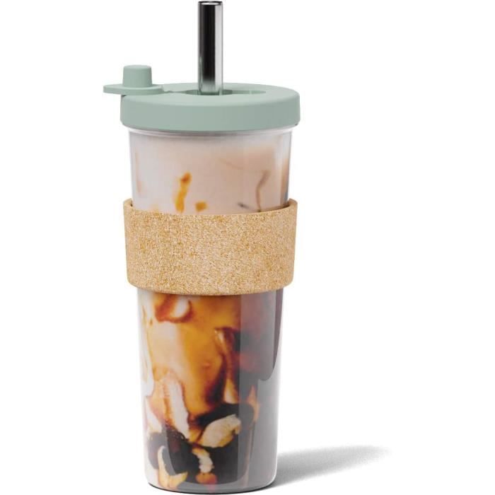 Accessoire Rangement 3-en-1 Pour Machine à Smoothie - Support Pour Gobelets, Couvercles Et Pailles - Installation Latérale Facile