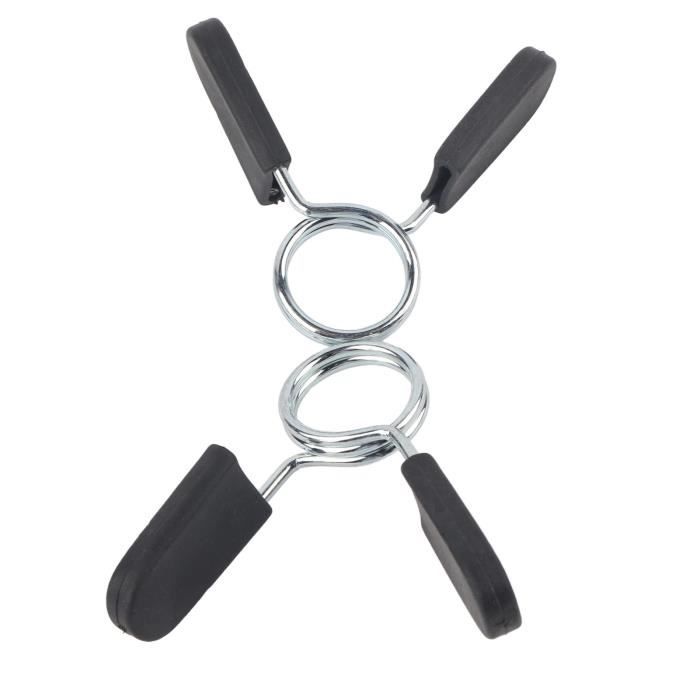 MuscleForge Collier à Ressort 28mm - 2 Pinces Pour Haltères Et Barres, Fitness Et Musculation