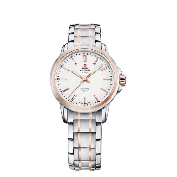 Montre Femme Acier Bicolore Ros Et Argent Swi Achat vente