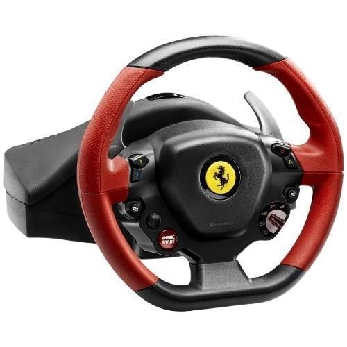Volant de course - Thrustmaster - Ferrari 458 Spider - Avec fil - D-pad - Noir/Rouge