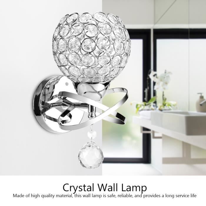 TMISHION applique murale en cristal Lampe murale en cristal moderne chevet veilleuse chambre salon éclairage de la salle