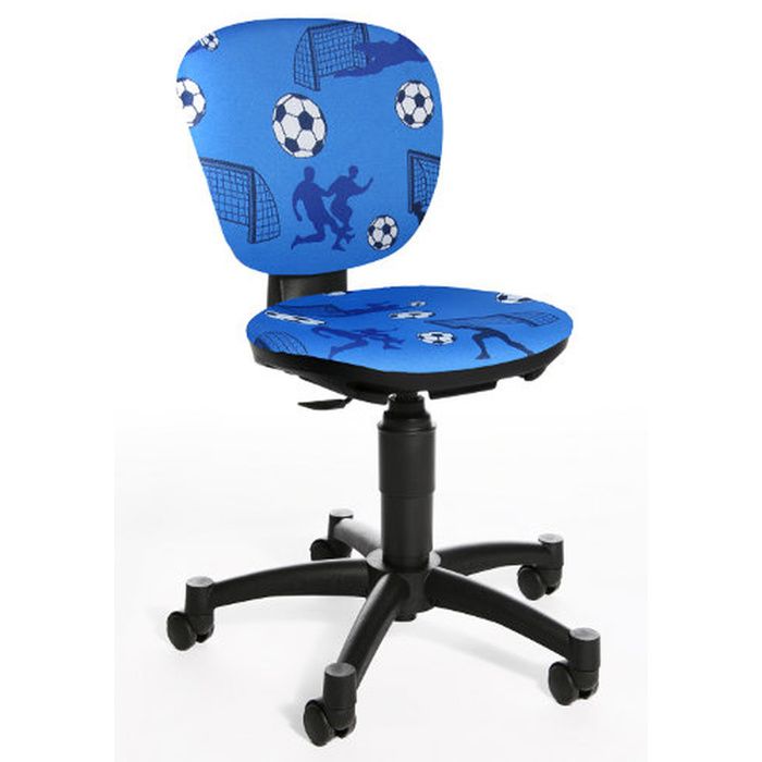 Siège de bureau enfant / Siège pivotant MAXX KID, motif football, bleu