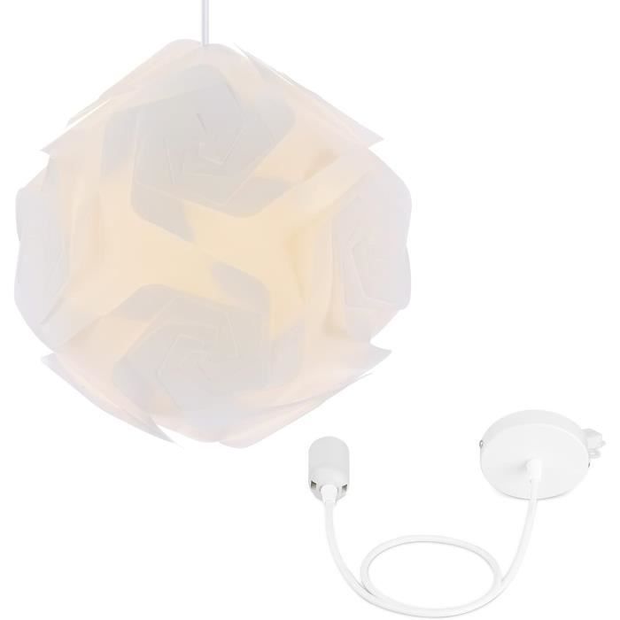 Lampe Puzzle Design Lotus En Kit DIY - Abat-jour Décoratif - Neuf Kwmobile