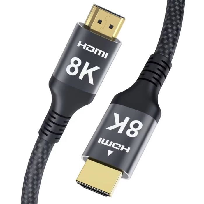 Jojobnj Câble HDMI 10m 4K 60Hz Haute Vitesse 2.0 - 18Gbps Ultra HD