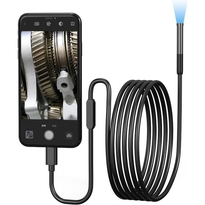 Endoscope WiFi 10M 1200P HD - Caméra Inspection Étanche IP68 8 LED, Compatible IPhone Android PC Mac, 2MP
