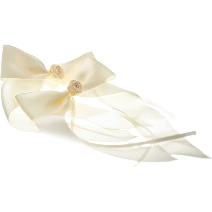 Yulakes Décoration Voiture Mariage - 9 Fleurs Organza Et Tulle Rose Pour Couple
