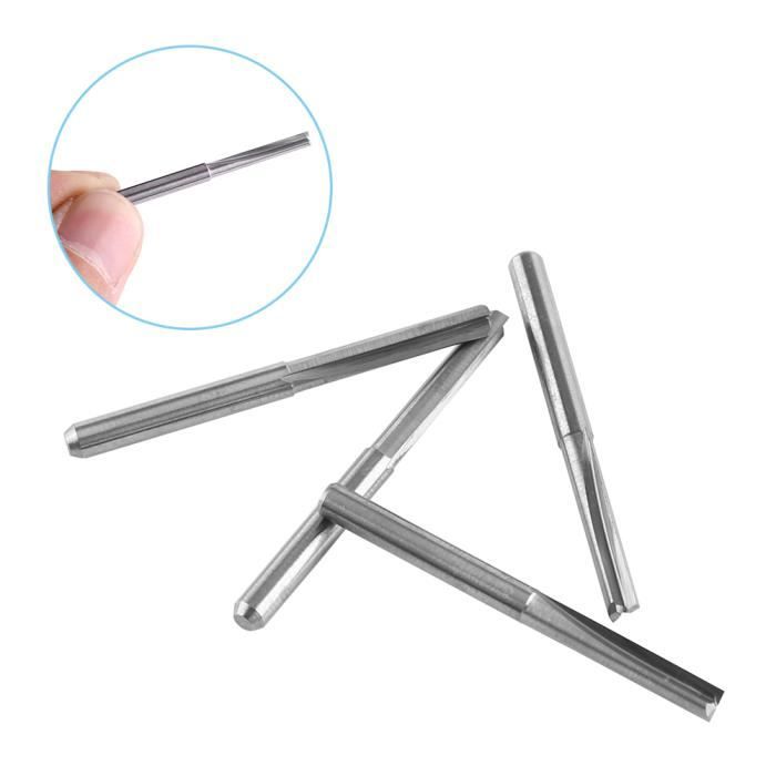 Lot De 10 Fraises Carbure 3 Mm - Bout Plat, 1 Seule Flûte, Pour CNC Ou Routeur - Fraisage Précision