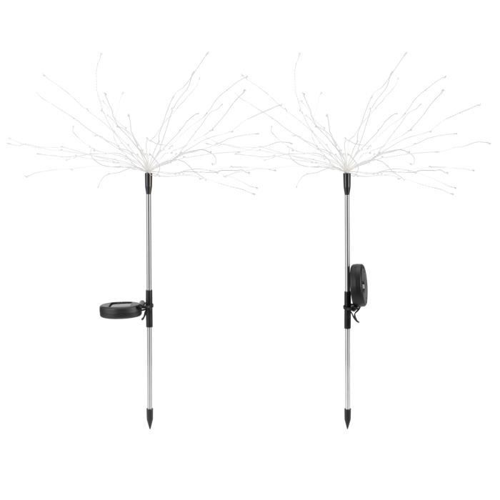 Guirlande Lumineuse Feu D'artifice De Table - 2 Pièces - USB Ou Piles - Formable à La Main - Déco Noël, Fête, Salon - 8