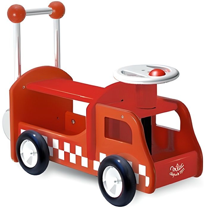 Porteur en bois Camion coffre VILAC - Rouge - Pour enfant de 18 mois et plus