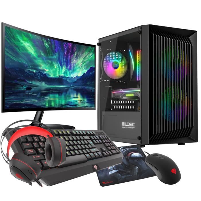 VIST Kit Gaming Ryzen 5 - RAM 16Go - RX 580 - SSD 512Go m.2 - LCD 24 - Windows 11 Pro