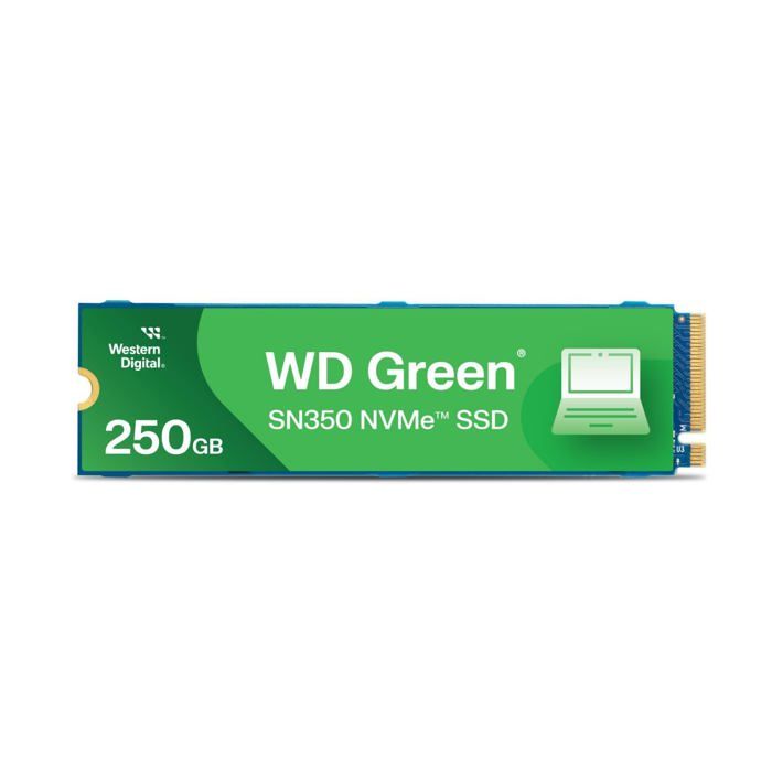 Disque dur SSD Green NVMe 250GB M.2 - WESTERN DIGITAL - PCI Express 3.0 x4 (NVMe) - 550 Mo/s