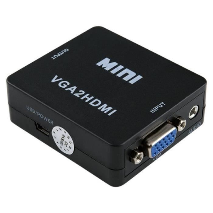Adaptateur de convertisseur VGA vers HDMI 1080P HD HDTV audio vidéo ...