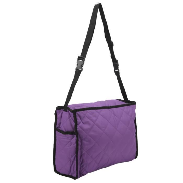 Sac De Dossier Pour Fauteuil Roulant - 13 Compartiments - Nylon - Noir - Universel Adulte/senior