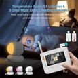 Babyphone vidéo numérique sans fil caméra écran couleur de 4.3 pouces veilleuse à activation sonore Audio bidirectionnel-1