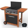 Barbecue gaz grill et plancha CAMPINGAZ Adelaide 3 Woody L 14 KW Piezo Grill/plancha + Housse-1