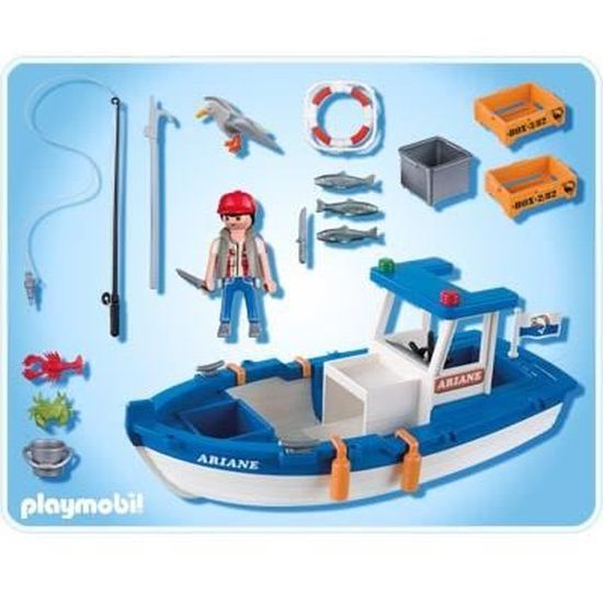 playmobil bateau de peche