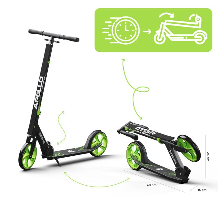 Trottinette Apollo Phantom Pro - Roues 200mm - Pliable Et Réglable - Pour Adultes Et Ados
