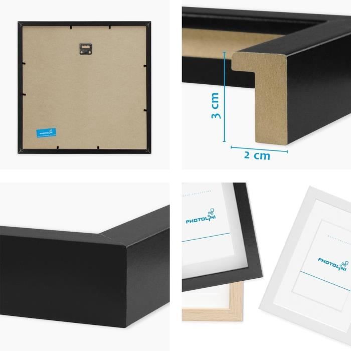 Cadre Vitrine Profond Cadre Photo 3D Blanc 31.5x22.7cm - Profondeur 3cm - Pour Souvenirs & Créations DIY Cadre Bois A4