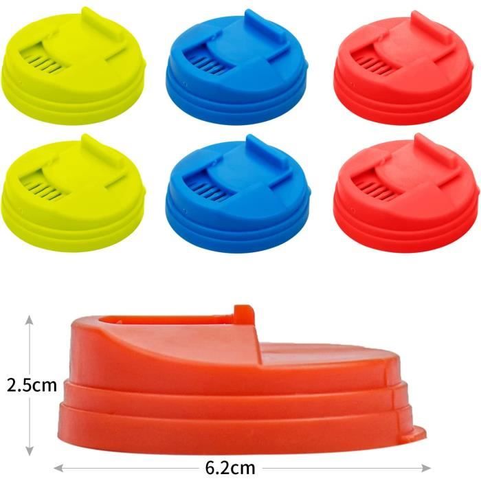 Lot De 6 Couvercles Réutilisables Pour Cannettes - Garde Fraîcheur Anti-Éclaboussures